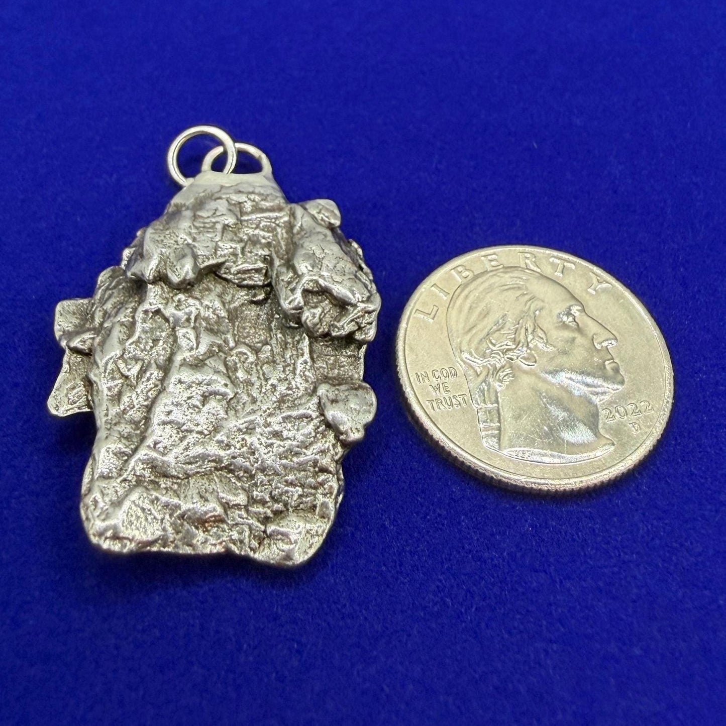 Campo del Cielo Meteorite Pendant: Authentic Iron Meteorite Jewelry, Space Gift, 20.91 grams