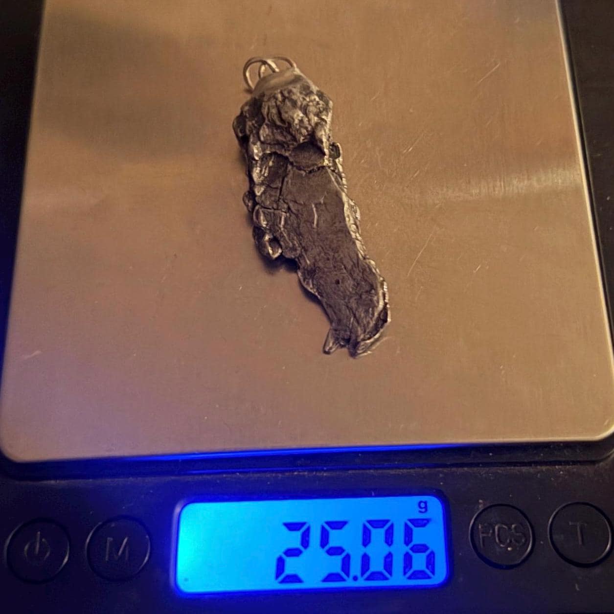 Campo del Cielo Meteorite Pendant: Authentic Astronomy Gift, Space Pendant, 25.06 Grams