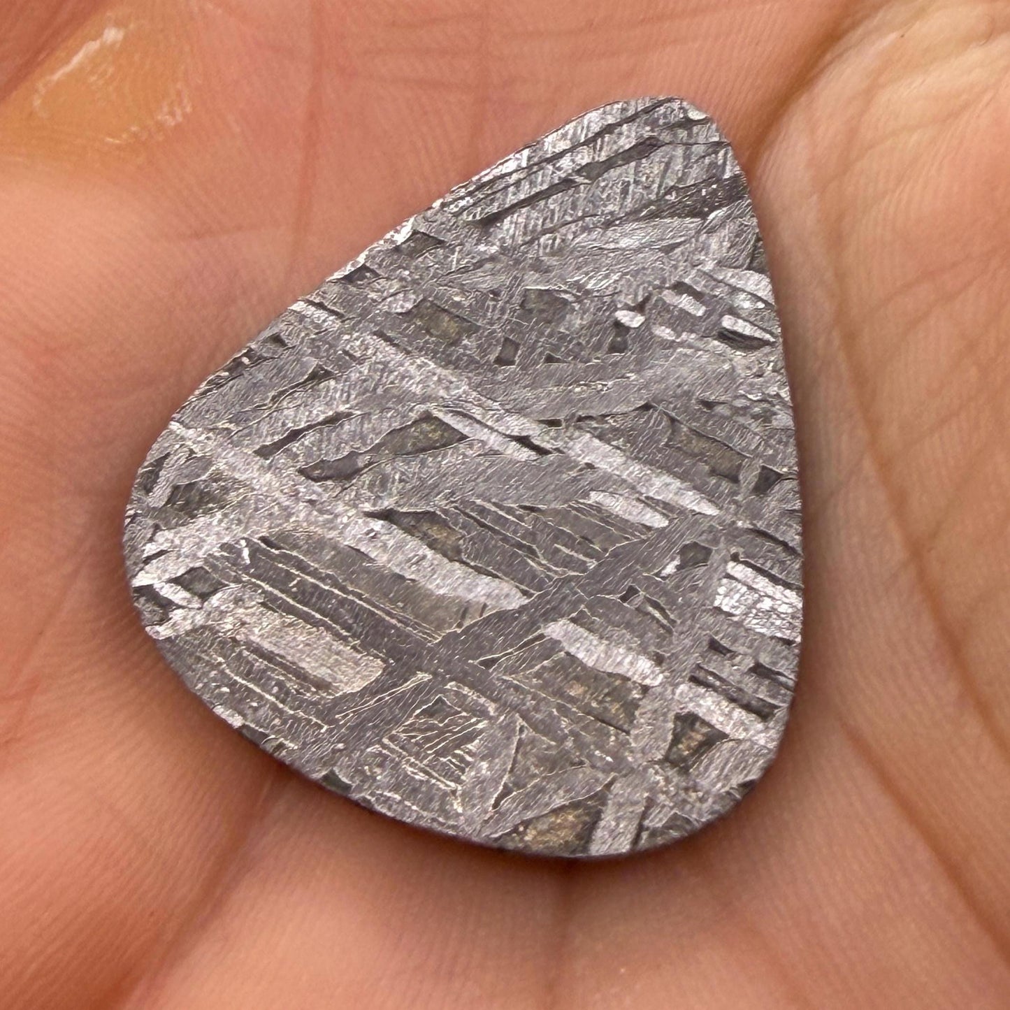 Aletai Meteorite Guitar Pick: Etched Iron, Unique Astronomy Gift, 8.08 grams