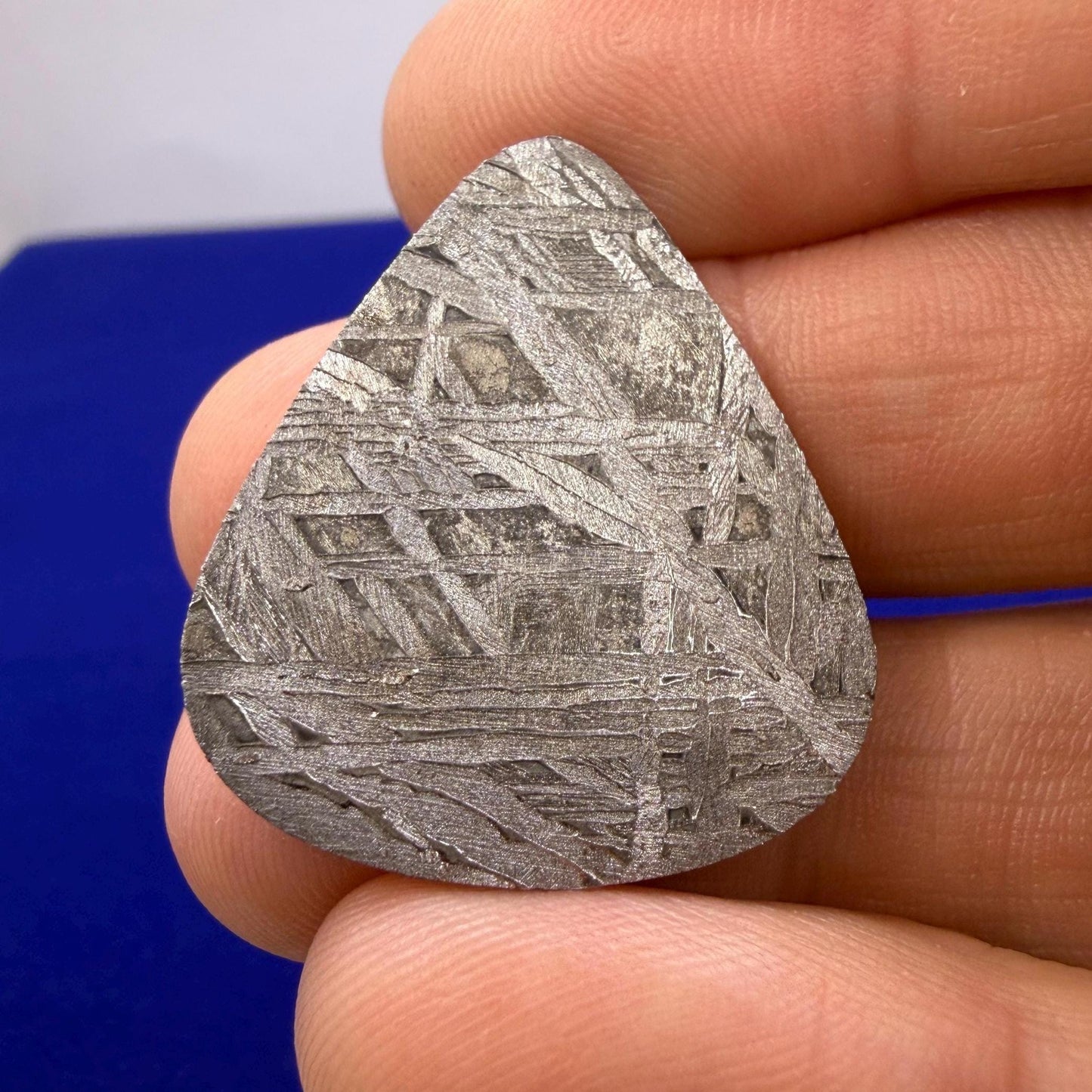 Aletai Meteorite Guitar Pick: Etched Iron, Unique Astronomy Gift, 8.08 grams