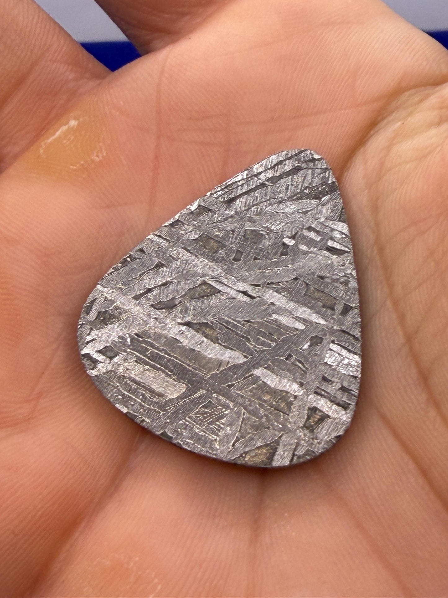 Aletai Meteorite Guitar Pick: Etched Iron, Unique Astronomy Gift, 8.08 grams