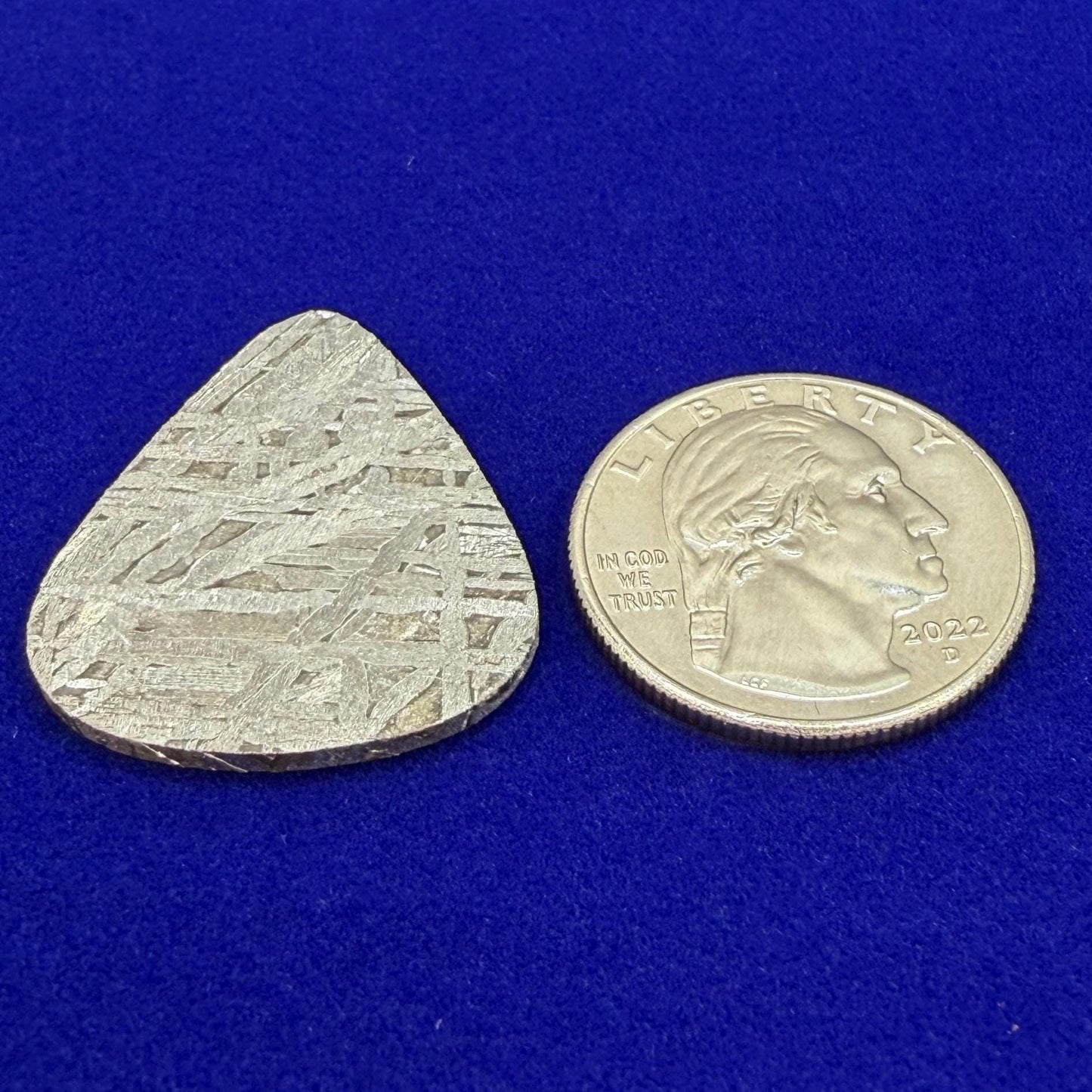 Aletai Meteorite Guitar Pick: Etched Iron, Unique Astronomy Gift, 8.08 grams