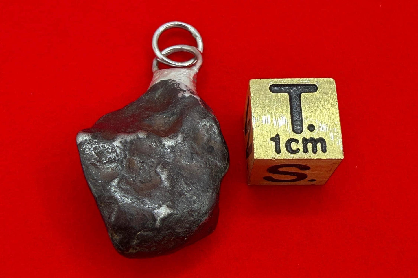 Agoudal Iron Meteorite Pendant: Handmade Astronomy Space Gift, Cosmic Pendant, 11.45 grams