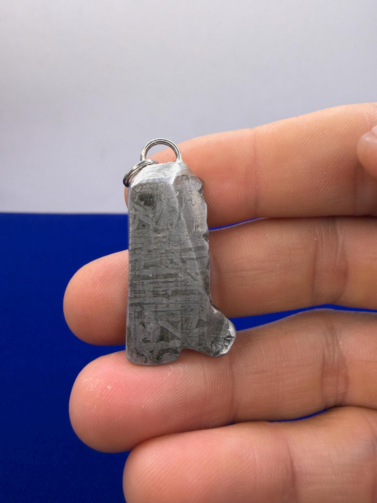 Aletai Meteorite Pendant: Visible Widmanstätten Pattern, Authentic Space Jewelry, Cosmic Jewelry, 15.74g