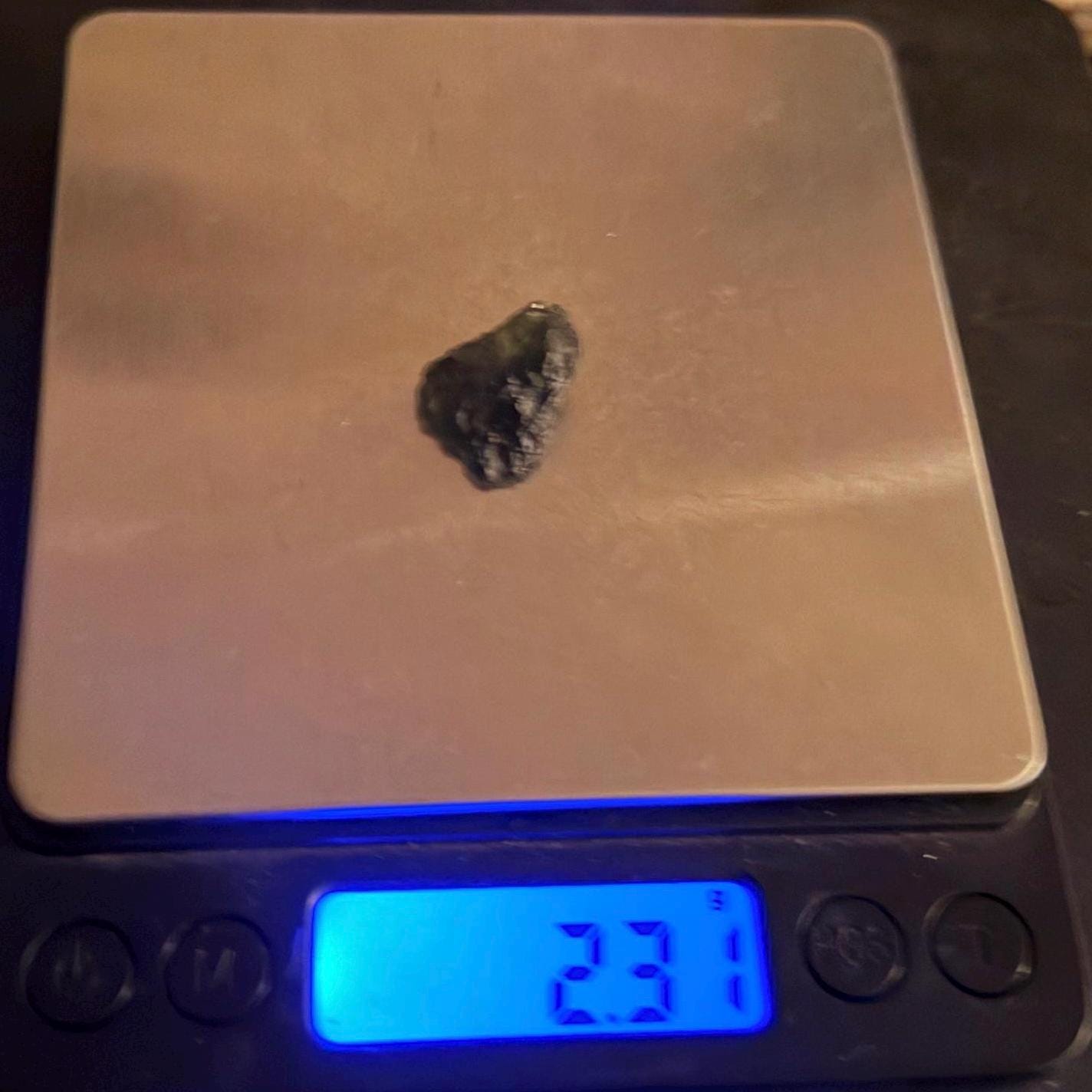 Authentic Moldavite Tektite Specimen, Czech Republic, 2.31 grams