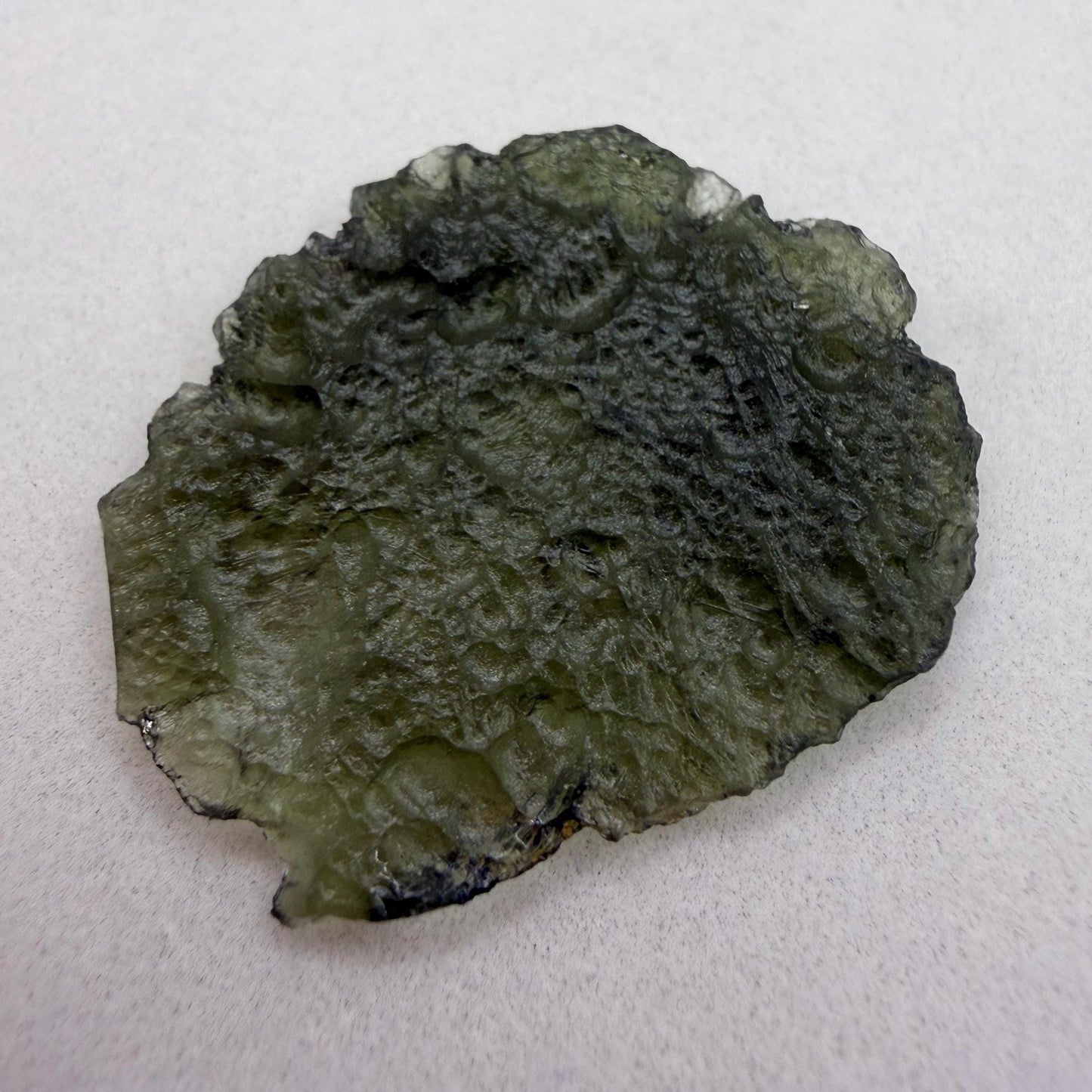 Moldavite Tektite Specimen: Authentic Crystal, 3.96g/19.8ct