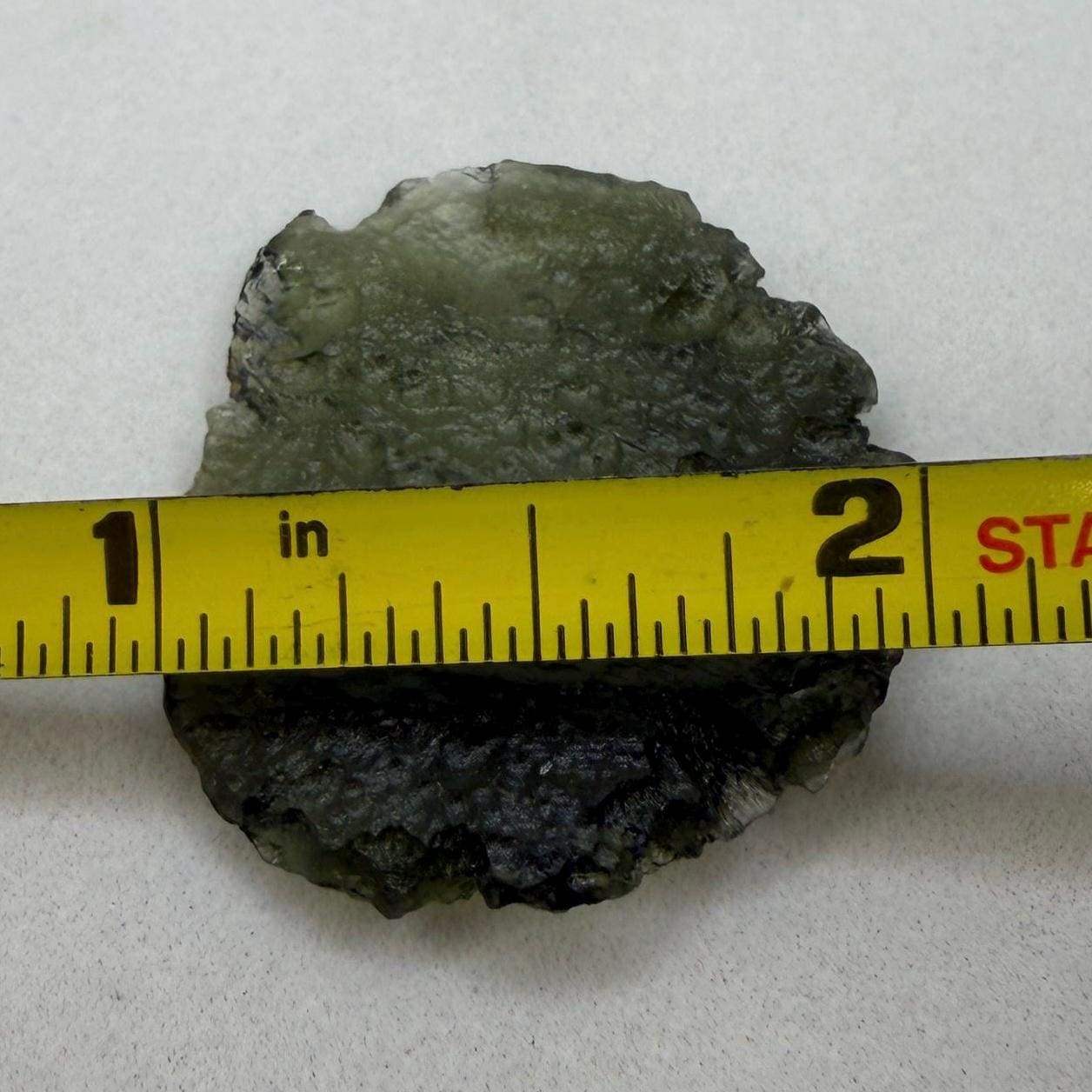 Moldavite Tektite Specimen: Authentic Crystal, 3.96g/19.8ct