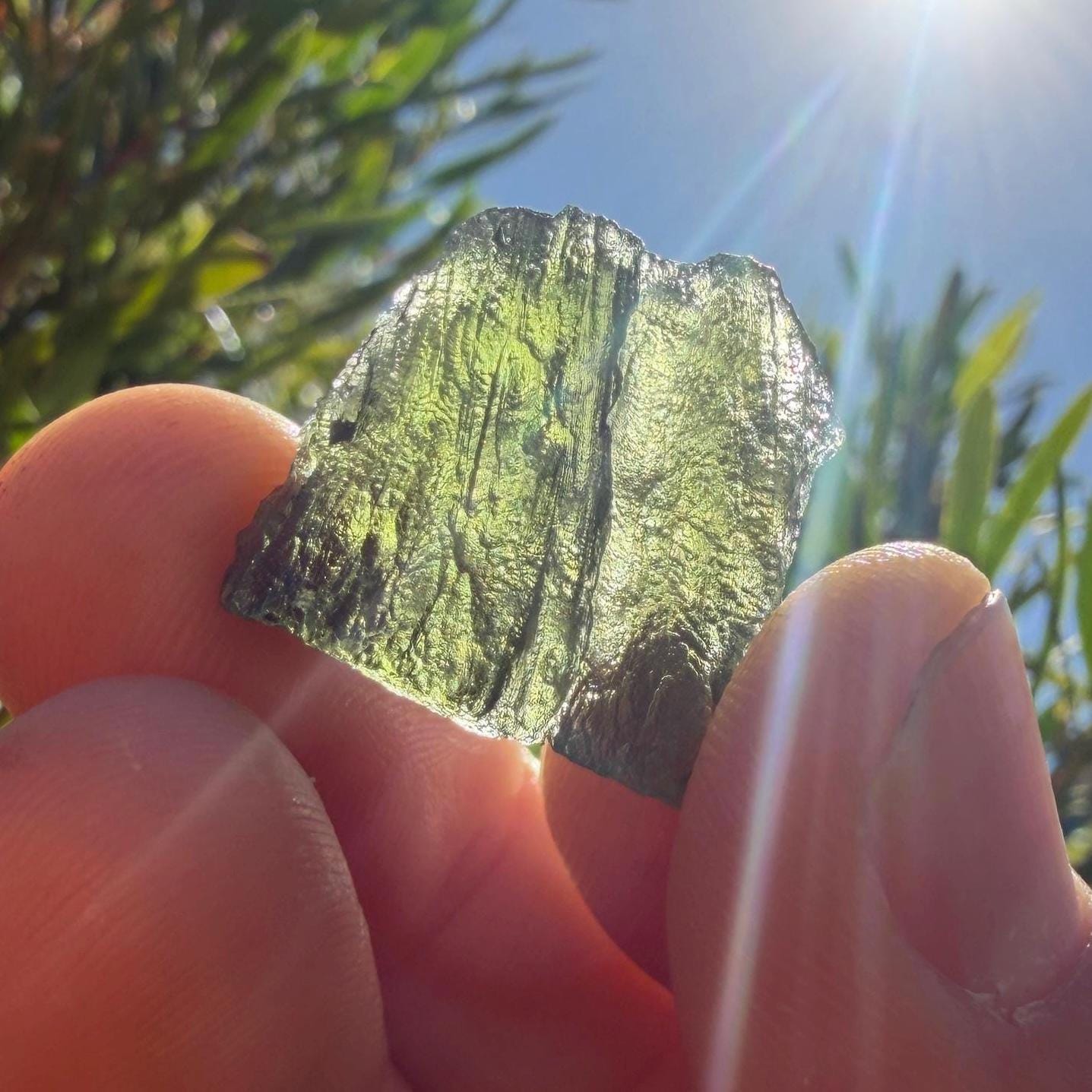 Authentic Moldavite Tektite Specimen, Czech Republic Origin, 4.12 grams