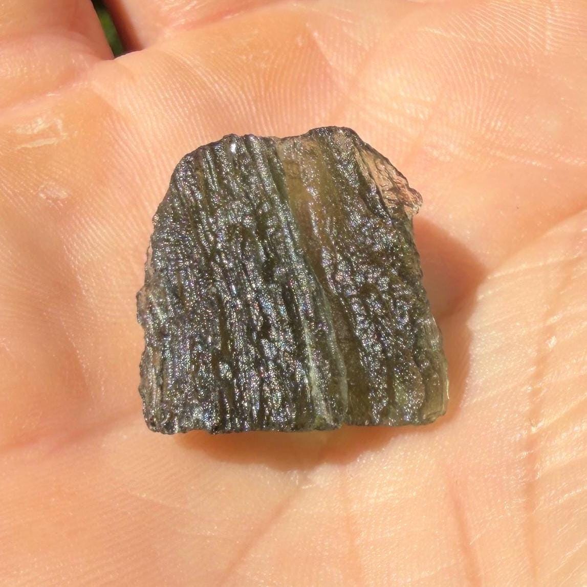 Authentic Moldavite Tektite Specimen, Czech Republic Origin, 4.12 grams