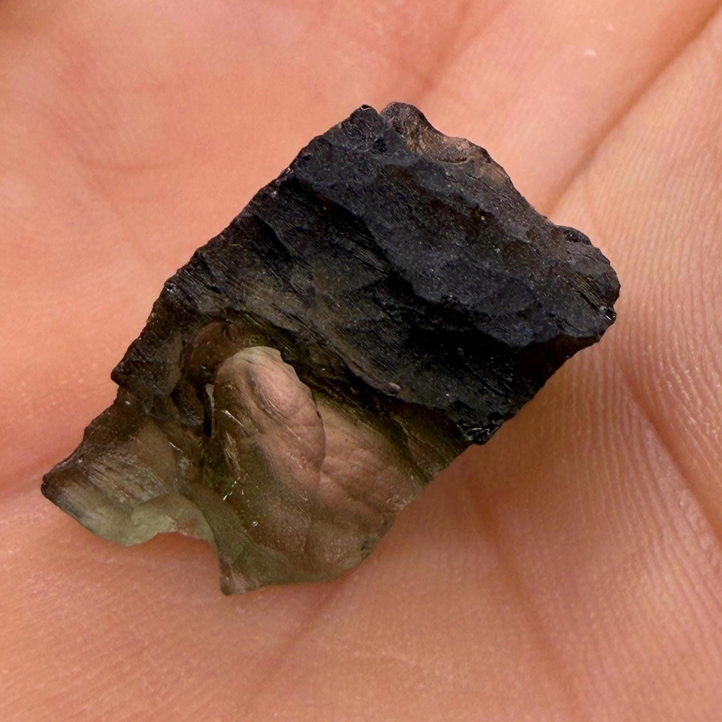 Authentic Moldavite Tektite Specimen, Czech Republic Origin, 2.26 grams