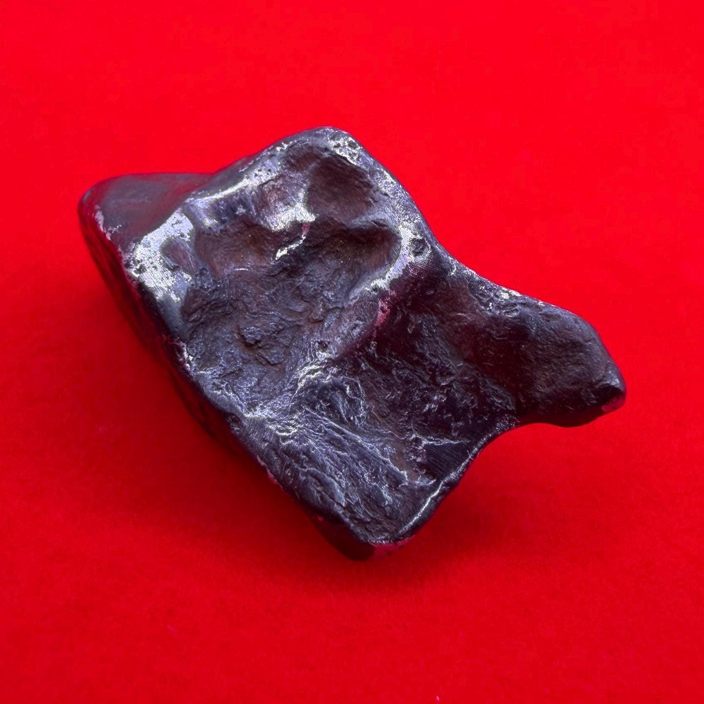 Agoudal Iron Meteorite Specimen: Thumbprint IIAB Hexahedrite, 11.69 grams