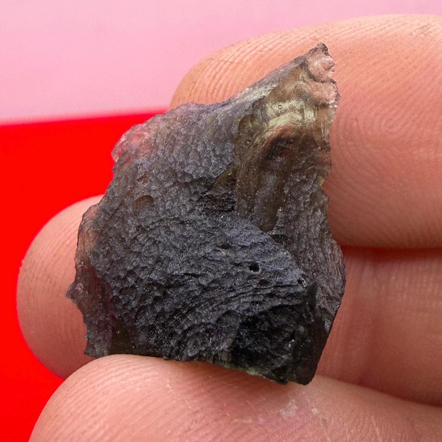 Authentic Moldavite Tektite Specimen: 4.43g/22.15ct