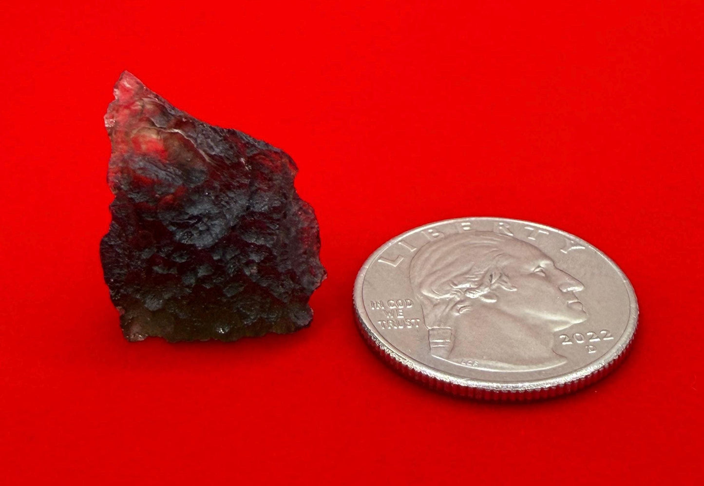 Authentic Moldavite Tektite Specimen: 4.43g/22.15ct