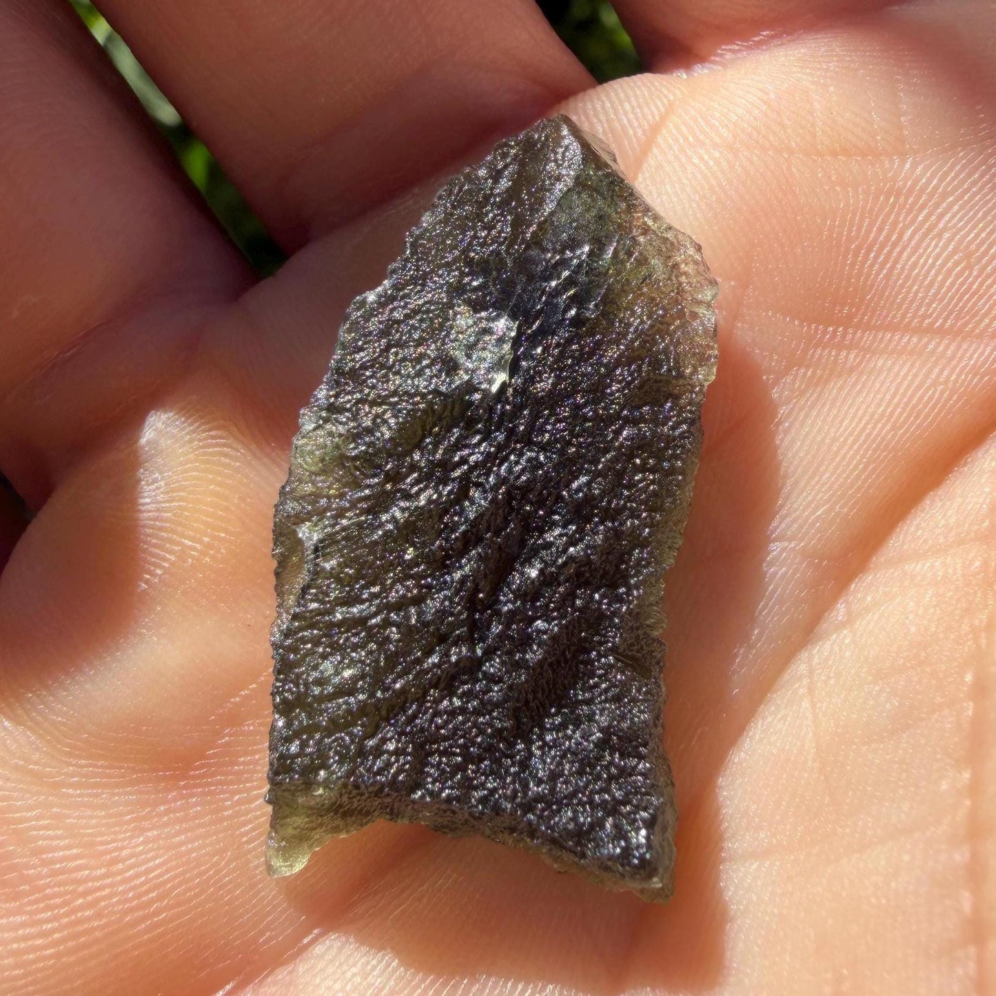 Authentic Moldavite Tektite Specimen: 4.56g/22.8ct