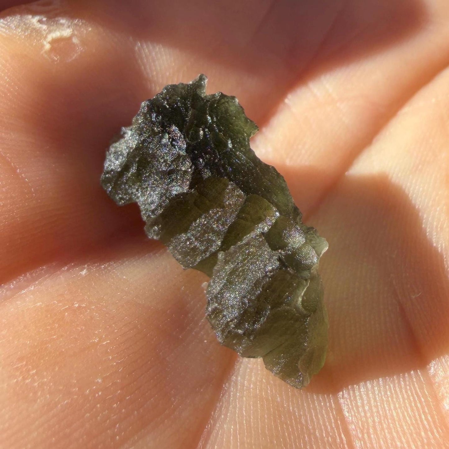 Authentic Moldavite Tektite Specimen, Czech Republic Origin, 2.46 grams
