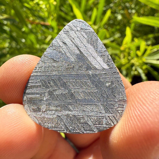 Aletai Meteorite Guitar Pick: Etched Iron, Unique Astronomy Gift, 8.08 grams