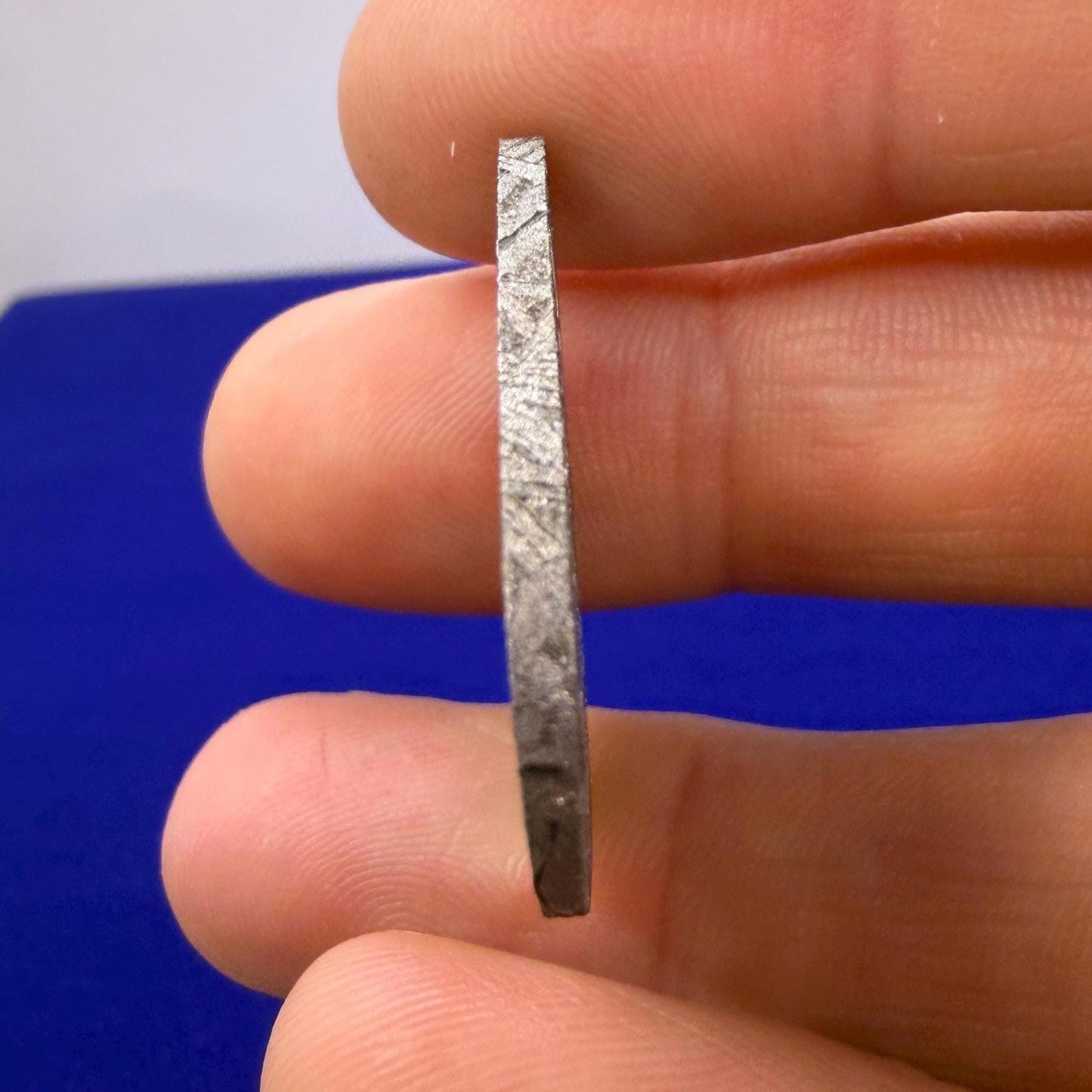 Aletai Meteorite Guitar Pick: Etched Iron, Unique Astronomy Gift, 8.08 grams