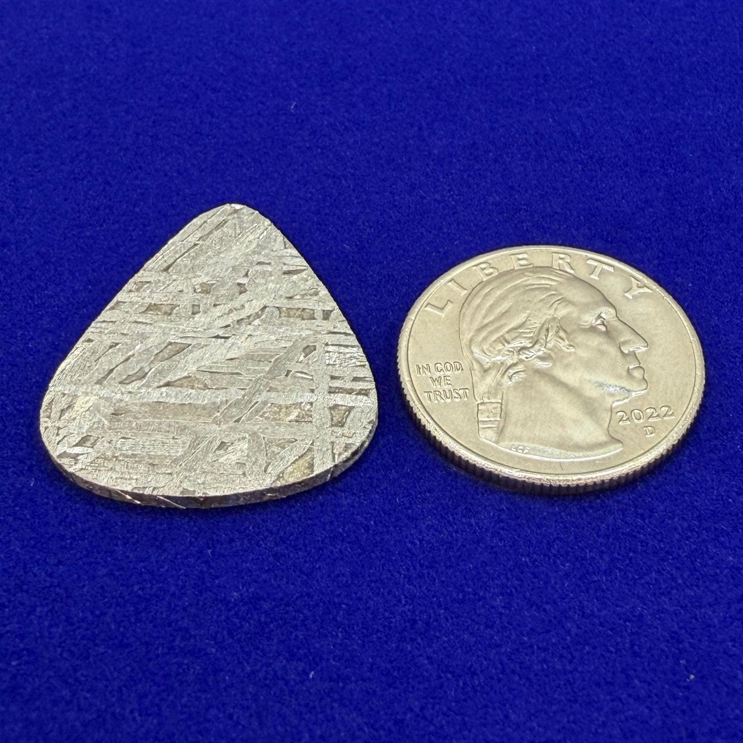 Aletai Meteorite Guitar Pick: Etched Iron, Unique Astronomy Gift, 8.08 grams