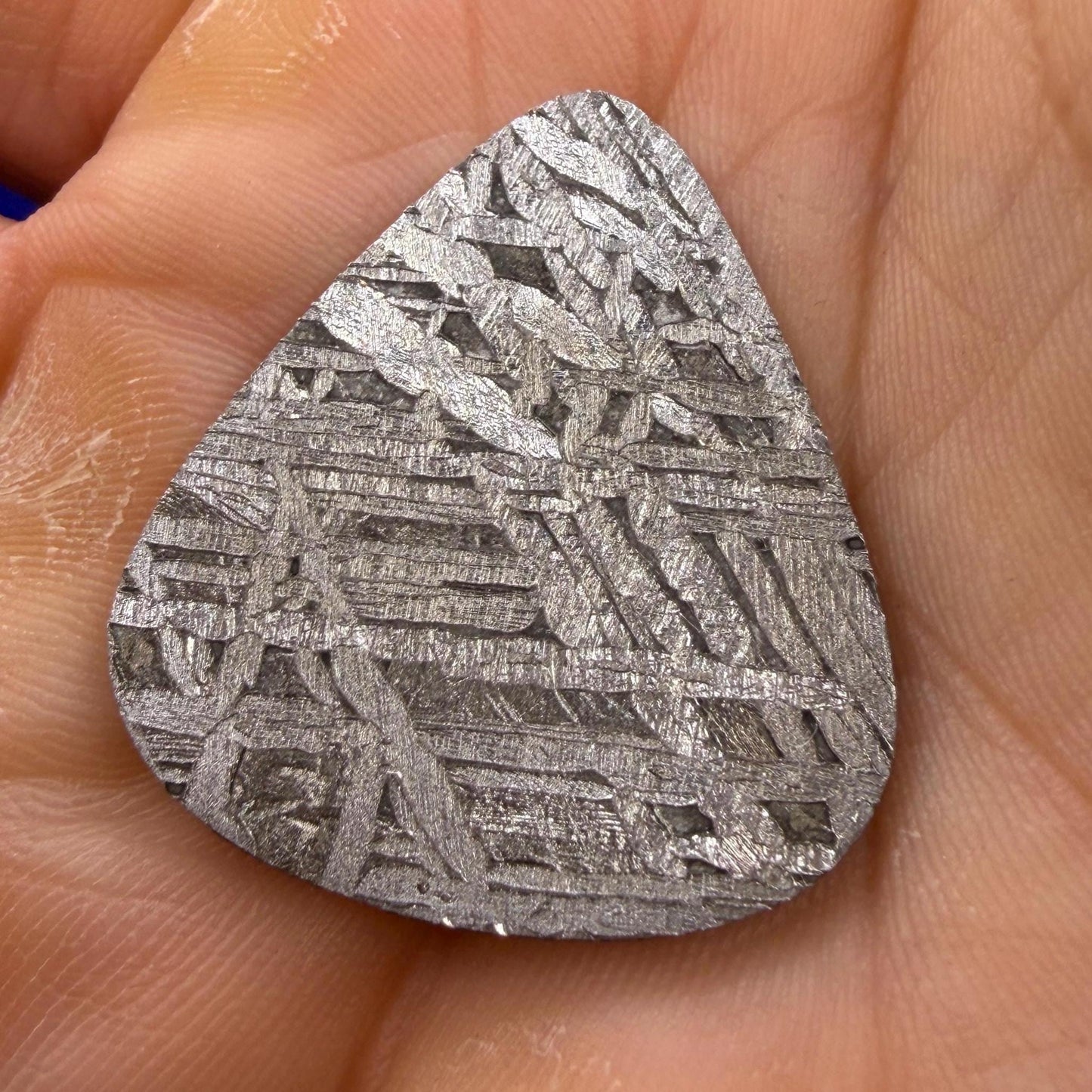 Aletai Meteorite Guitar Pick: Etched Iron, Unique Astronomy Gift, 8.08 grams