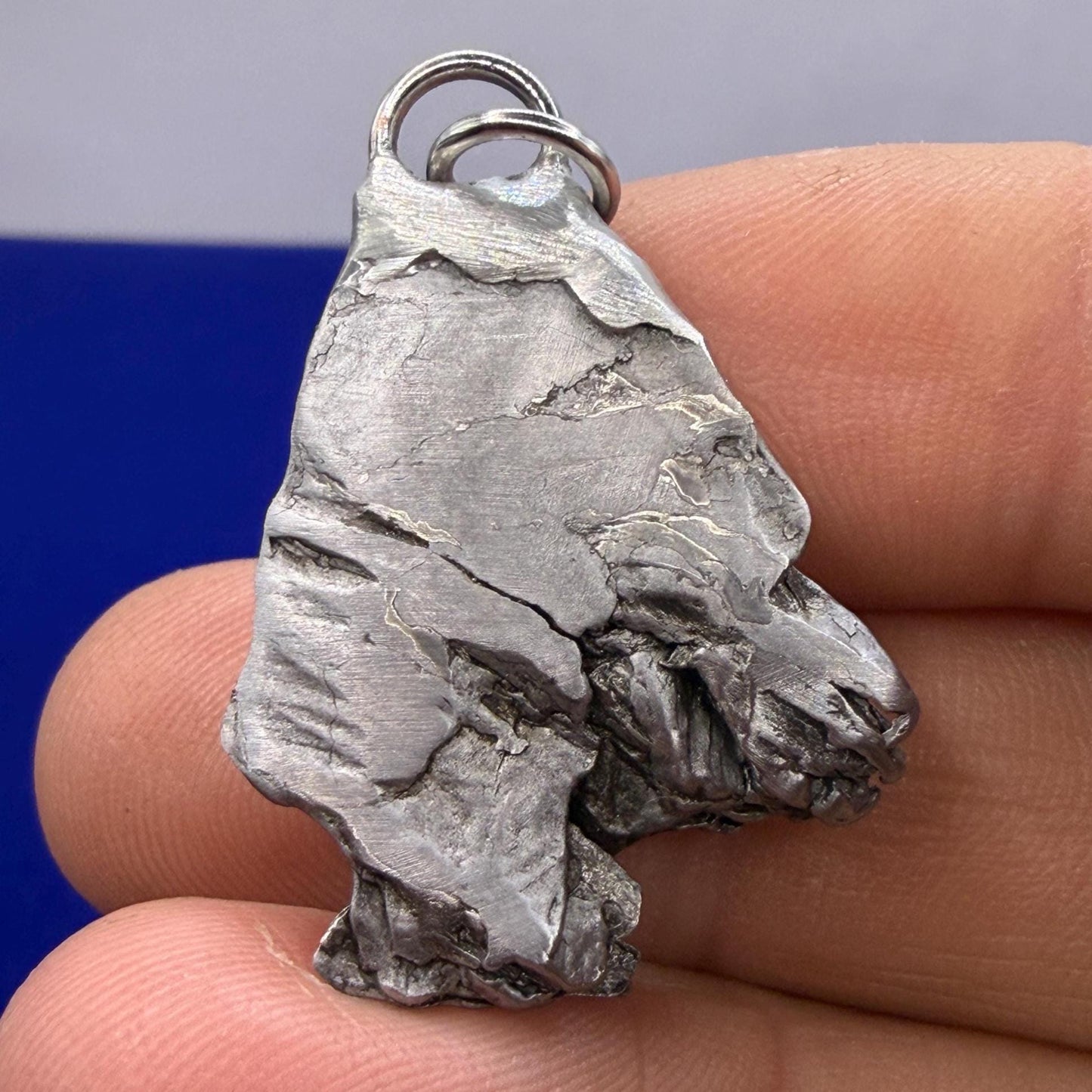 Aletai Meteorite Pendant: Visible Widmanstätten Pattern, Authentic Space Jewelry, Cosmic Jewelry, 11.55g