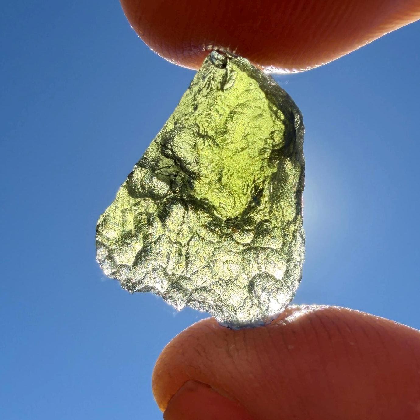 Authentic Moldavite Tektite Specimen, Czech Republic, 2.31 grams