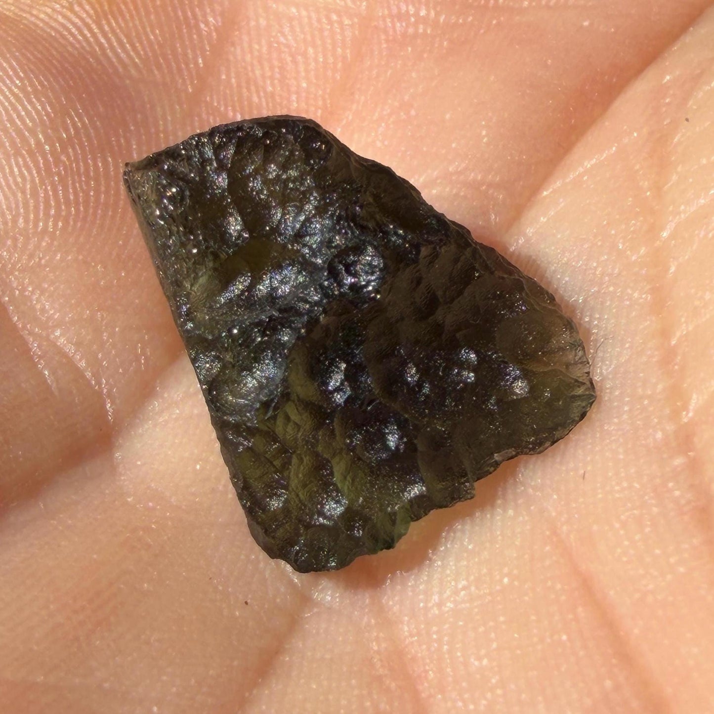 Authentic Moldavite Tektite Specimen, Czech Republic, 2.31 grams