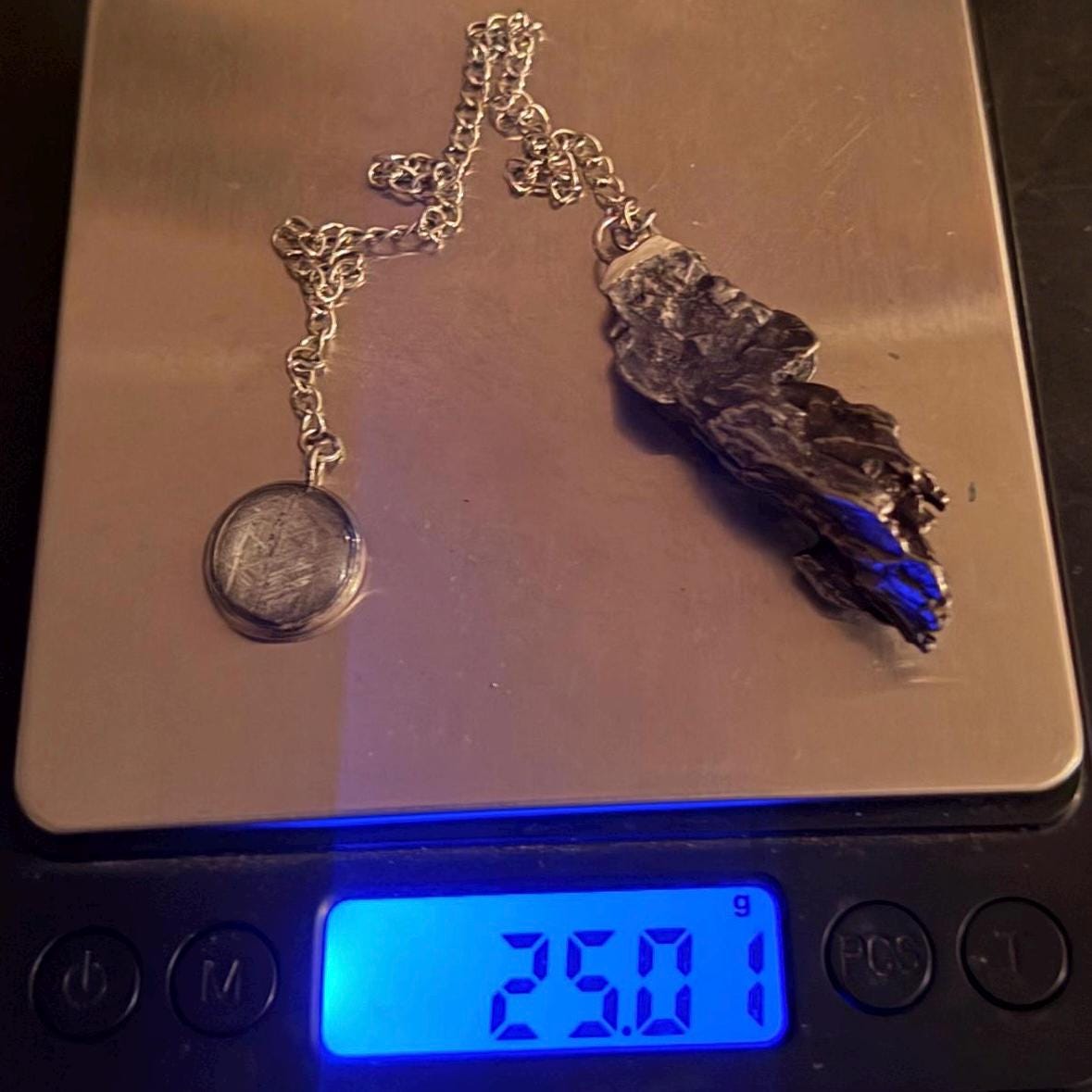 Campo del Cielo Meteorite Pendulum, Rare Cosmic Divination Tool, Crystal Healing Gift, 25.01g