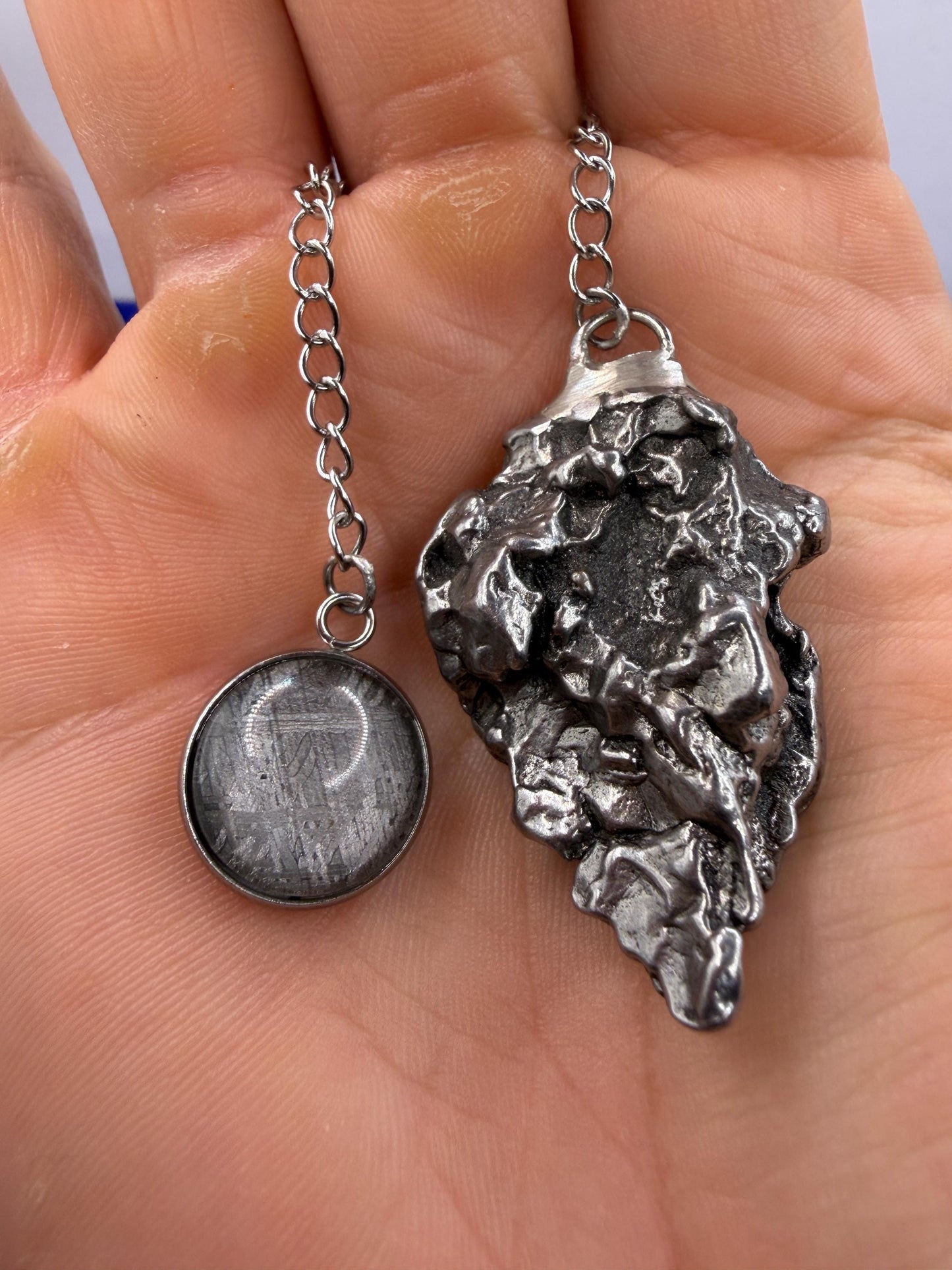 Campo del Cielo Meteorite Pendulum, Rare Cosmic Divination Tool, Crystal Healing Gift, 35.00g
