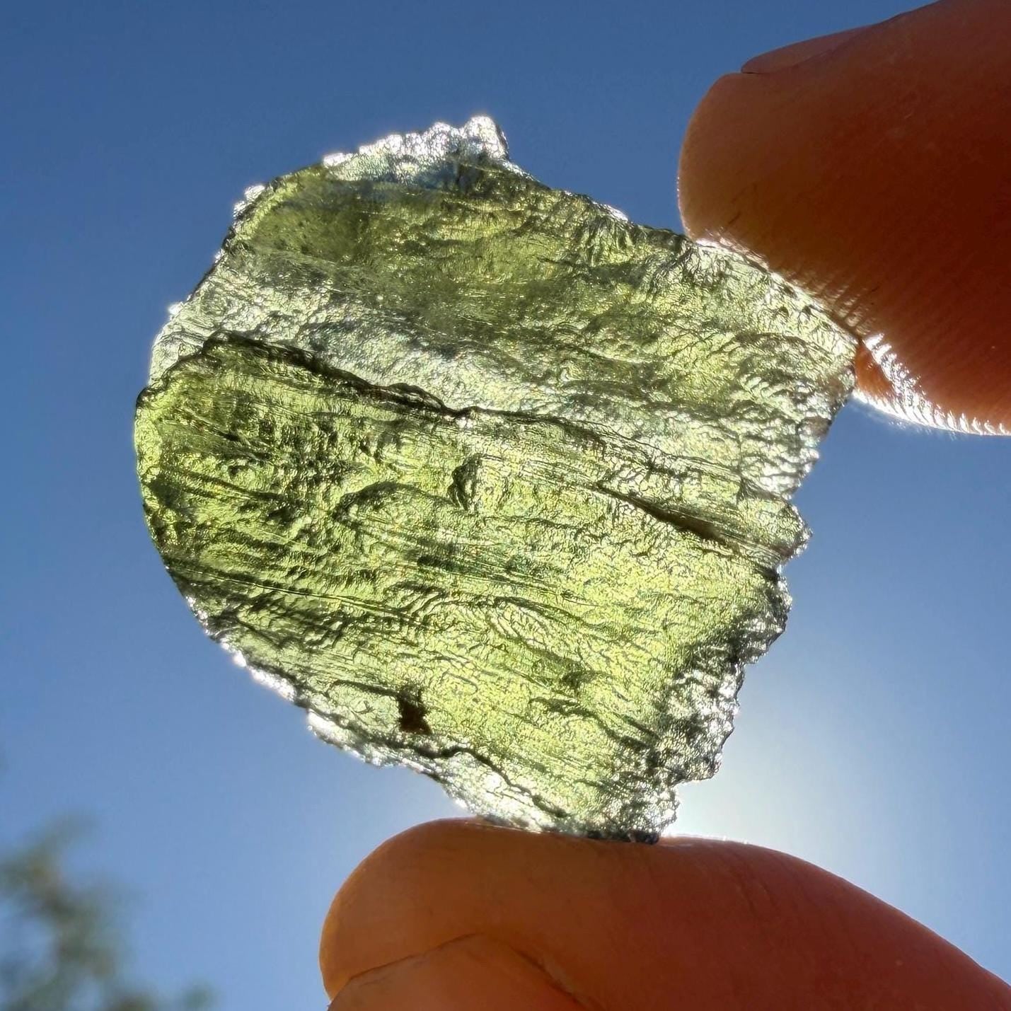 Authentic Moldavite Tektite Specimen, Czech Republic Origin, 4.12 grams