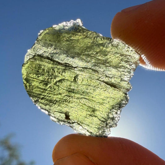 Authentic Moldavite Tektite Specimen, Czech Republic Origin, 4.12 grams