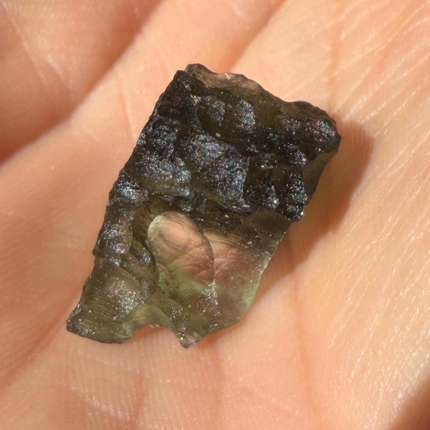 Authentic Moldavite Tektite Specimen, Czech Republic Origin, 2.26 grams