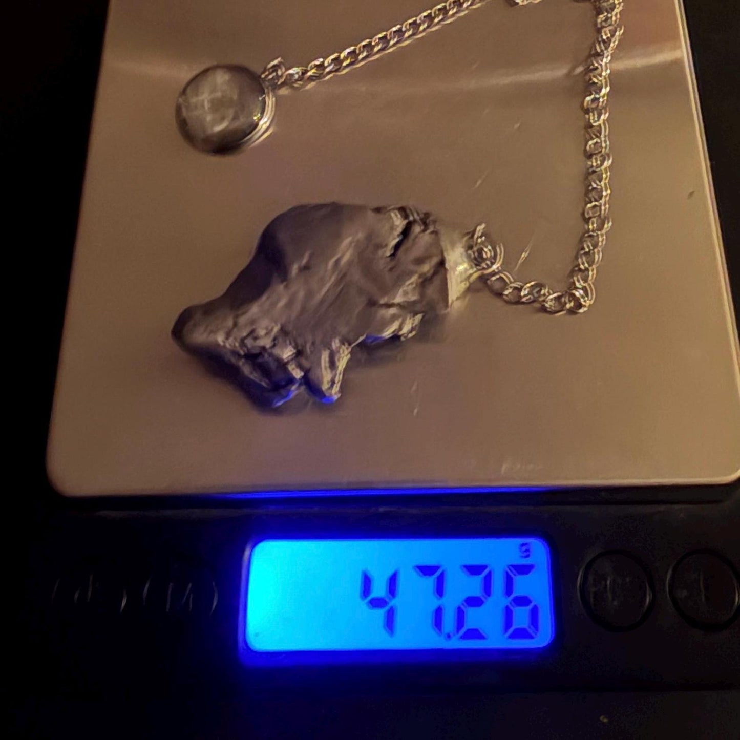 Aletai Meteorite Pendulum: Authentic Iron Meteorite, Divination Tool, 47.26 grams
