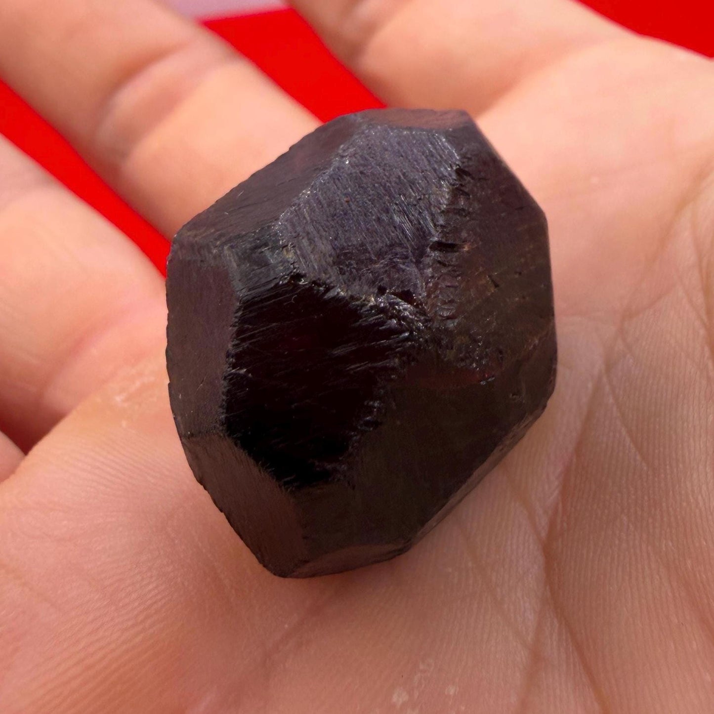 Moroccan Almandine Garnet Crystal: Dodecahedron Shape, 26.71 grams