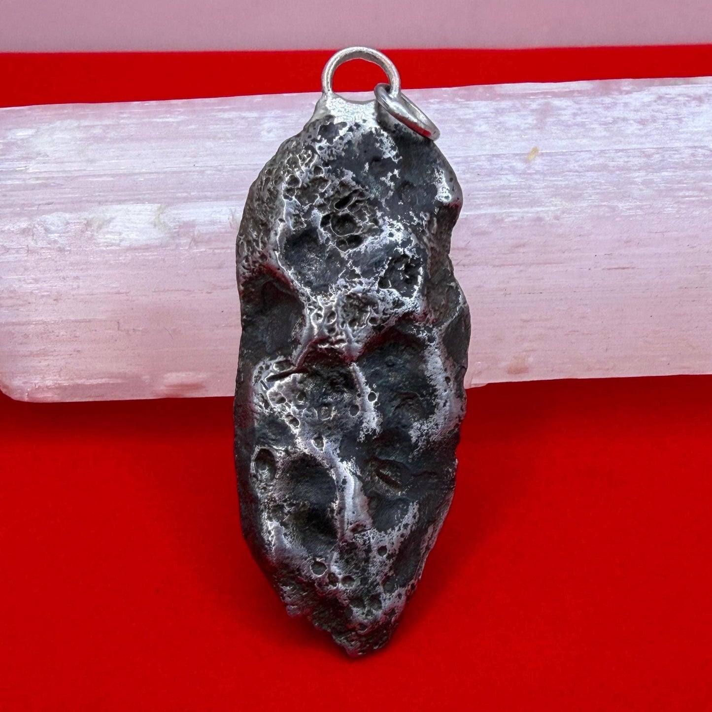 Authentic Sikhote-Alin Meteorite Pendant • 38.27g Iron Space Jewelry