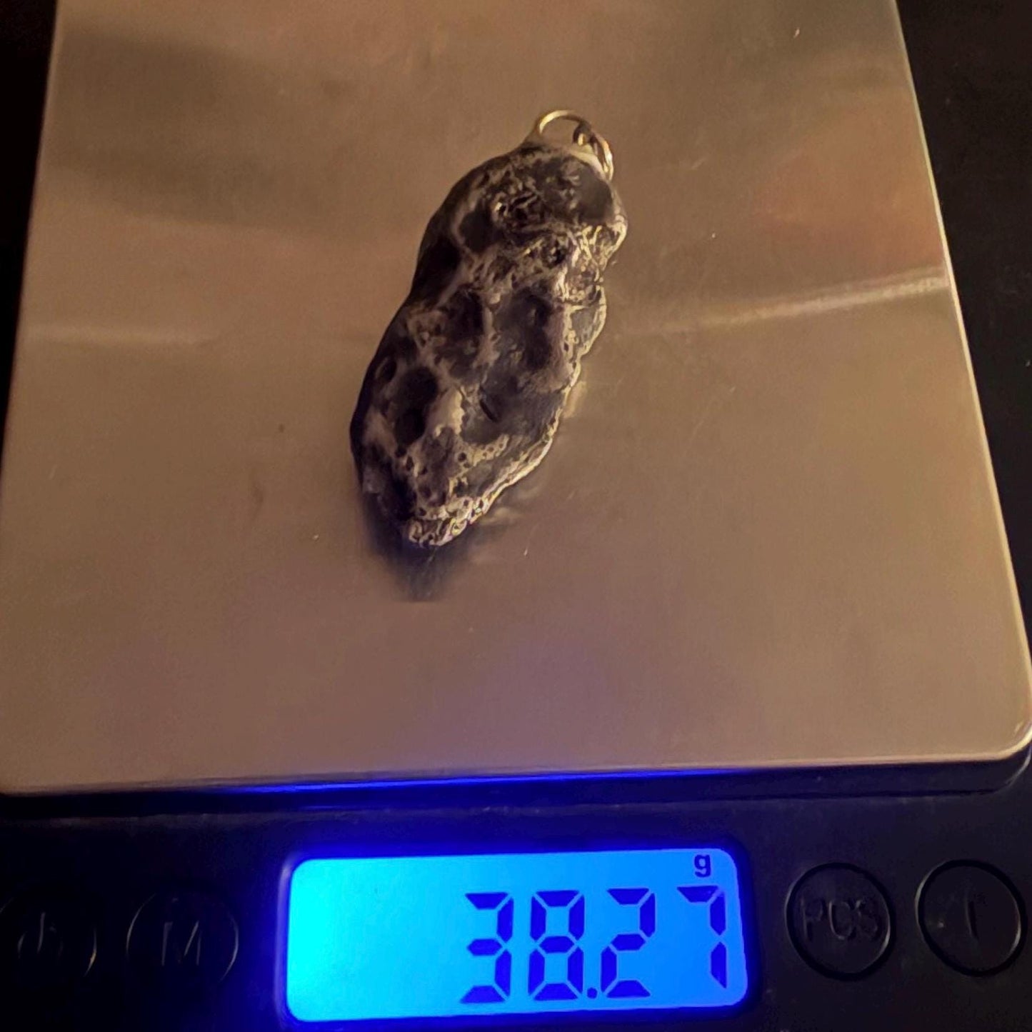 Authentic Sikhote-Alin Meteorite Pendant • 38.27g Iron Space Jewelry