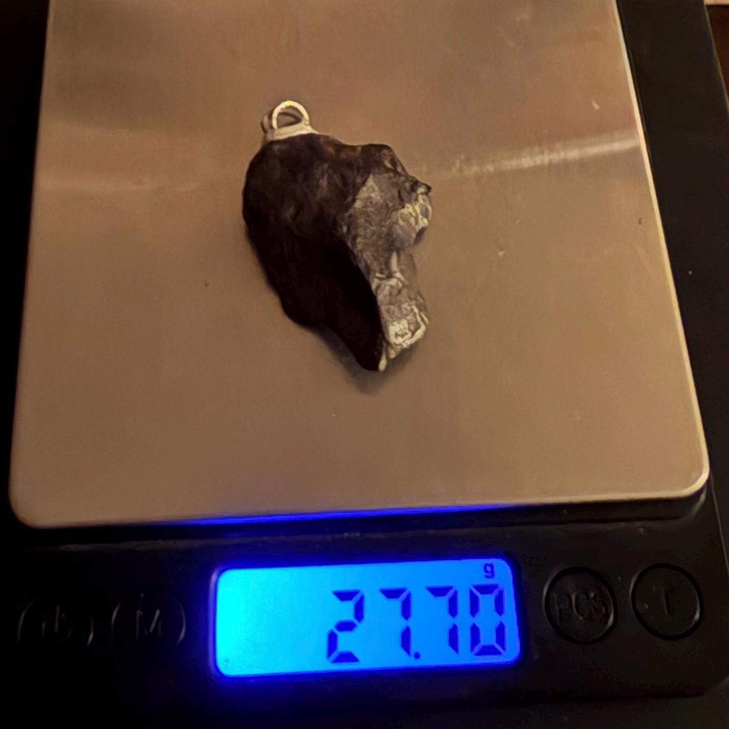 Canyon Diablo Iron Meteorite Pendant: Arizona Space Gift, 27.70g