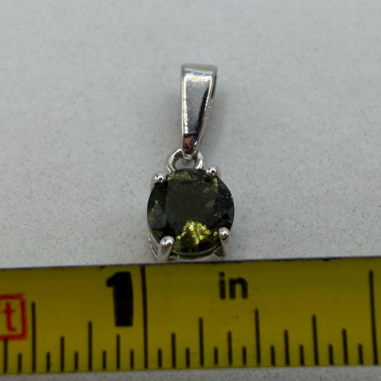 Authentic Moldavite Tektite Pendant: Gem-Cut, Czech Republic, Reiki Energy