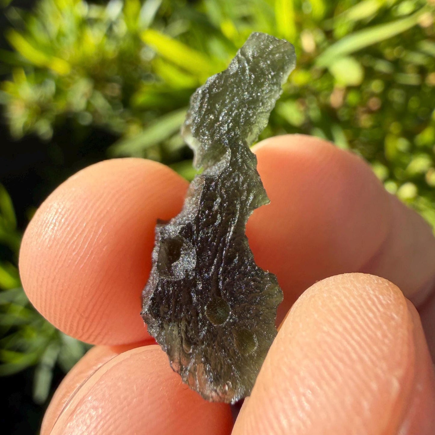 Authentic Moldavite Tektite Specimen, Czech Republic Origin, 2.46 grams