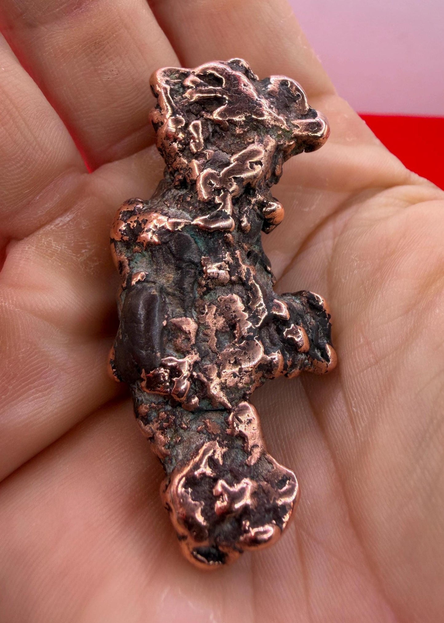 Michigan Float Copper Nugget: Keweenaw Native Copper, Energy Grounding, 50.73g