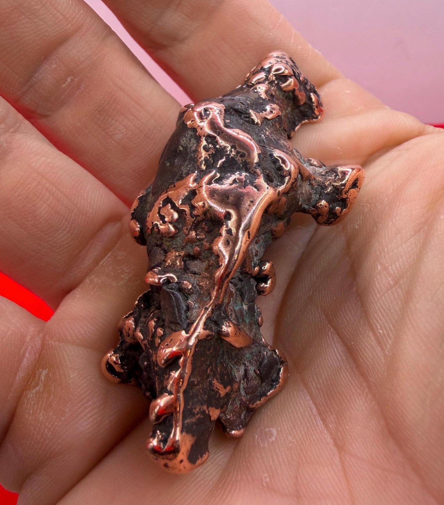 Michigan Float Copper Nugget: Keweenaw Native Copper, Energy Grounding, 50.73g