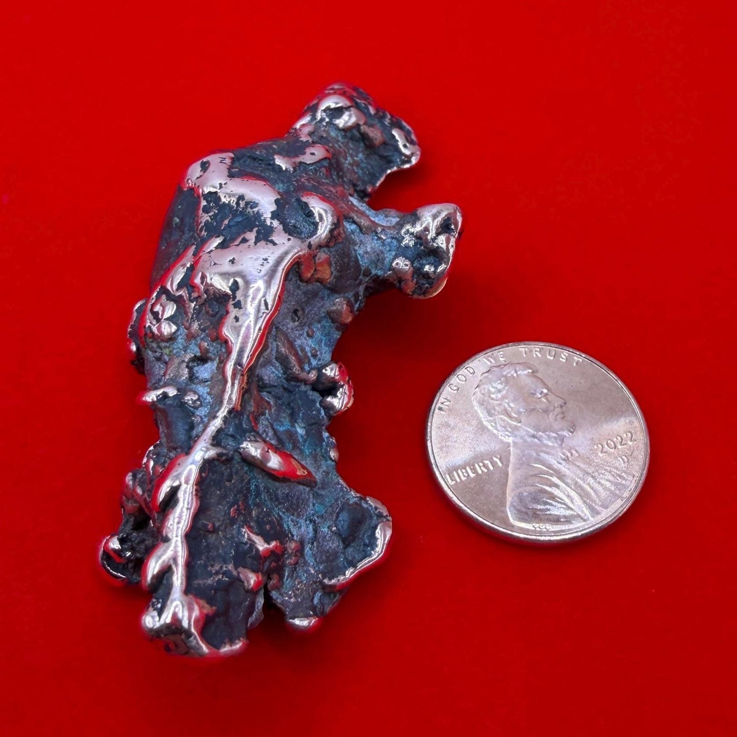 Michigan Float Copper Nugget: Keweenaw Native Copper, Energy Grounding, 50.73g