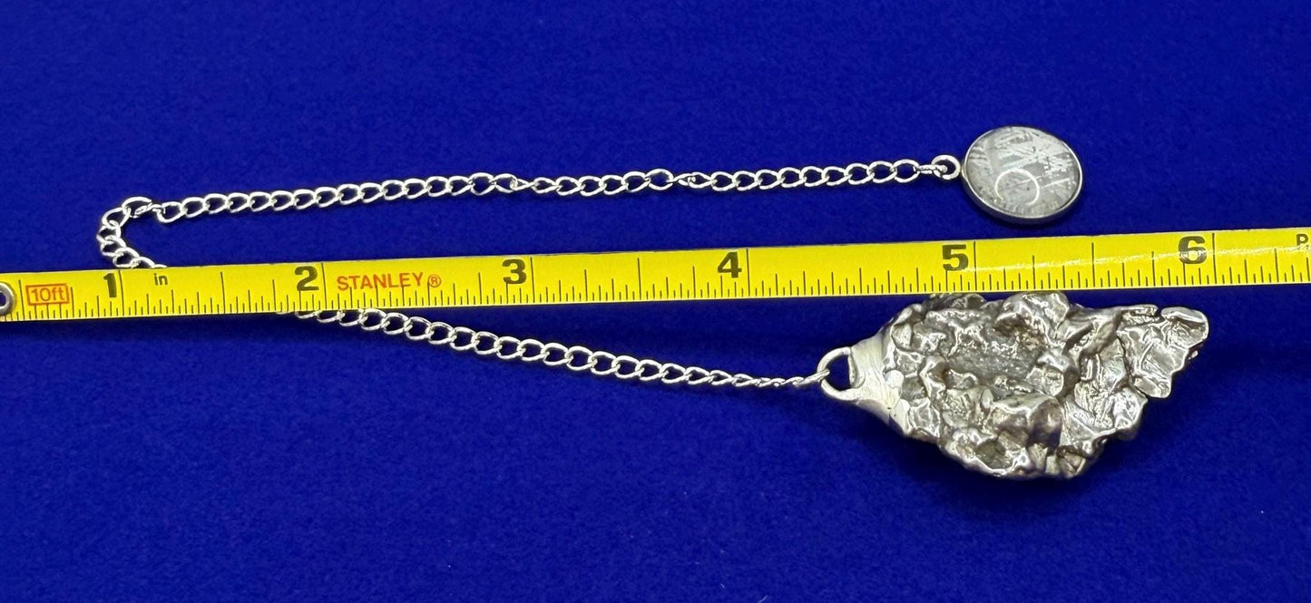 Campo del Cielo Meteorite Pendulum, Rare Cosmic Divination Tool, Crystal Healing Gift, 35.00g
