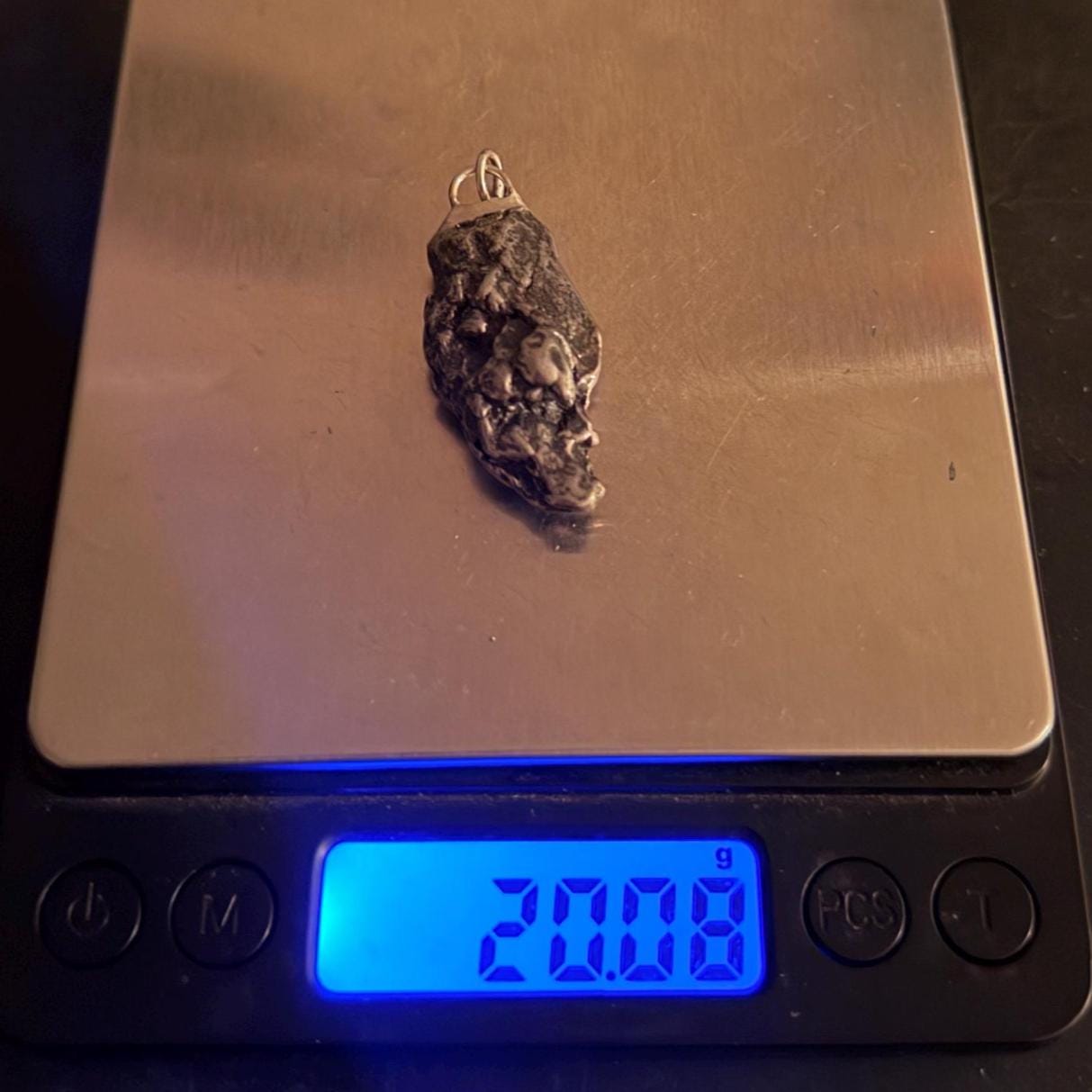 Campo del Cielo Meteorite Pendant: Authentic Astronomy Gift, Space Pendant, 20.08 Grams