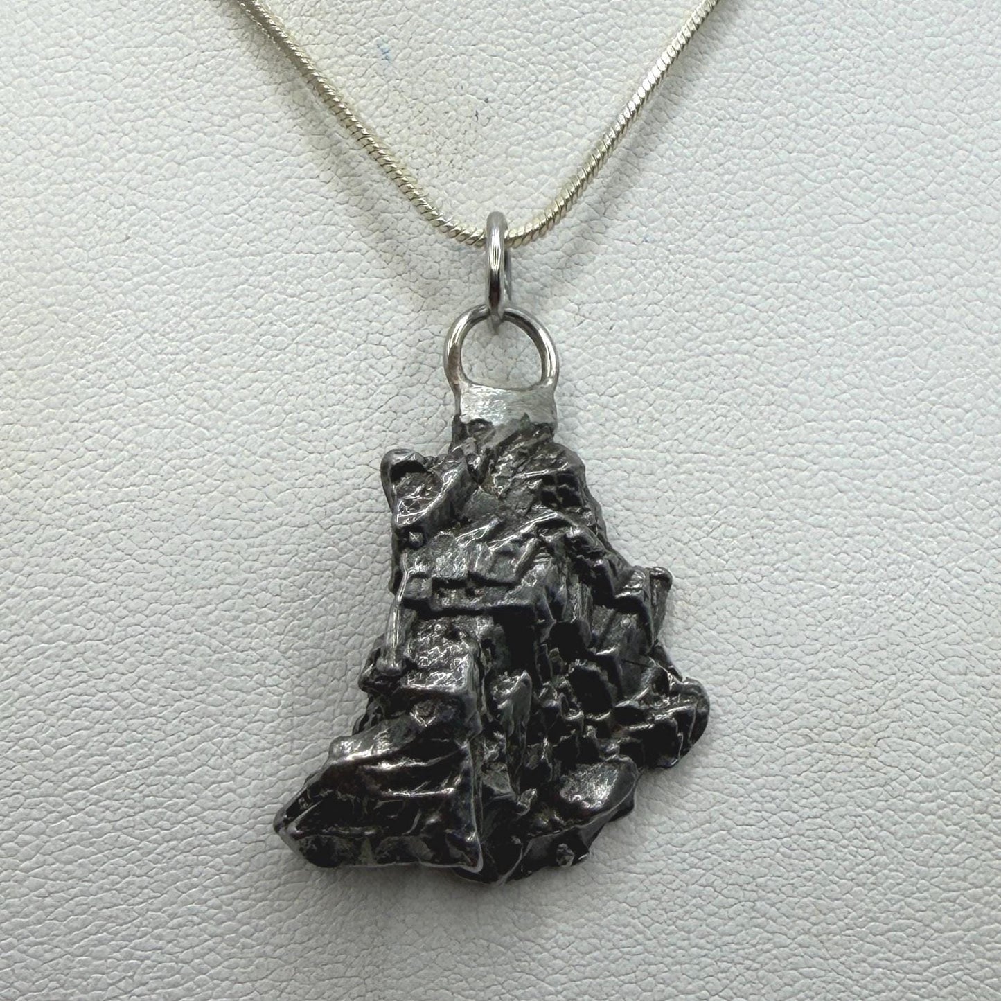 Campo del Cielo Meteorite Pendant: Authentic Iron Meteorite Jewelry, 13.15g