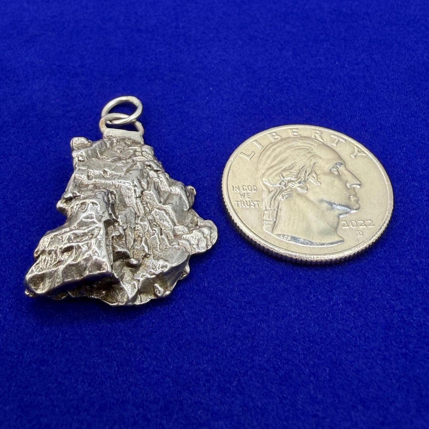 Campo del Cielo Meteorite Pendant: Authentic Iron Meteorite Jewelry, 13.15g