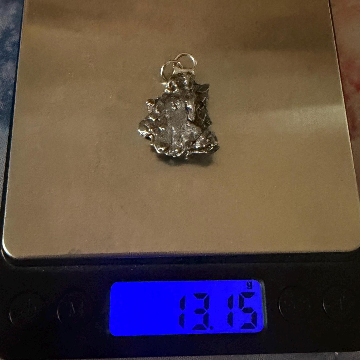 Campo del Cielo Meteorite Pendant: Authentic Iron Meteorite Jewelry, 13.15g