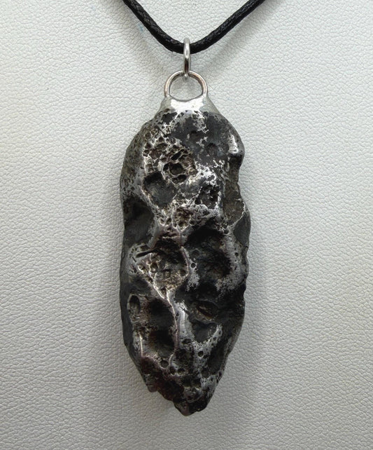 Authentic Sikhote-Alin Meteorite Pendant • 38.27g Iron Space Jewelry
