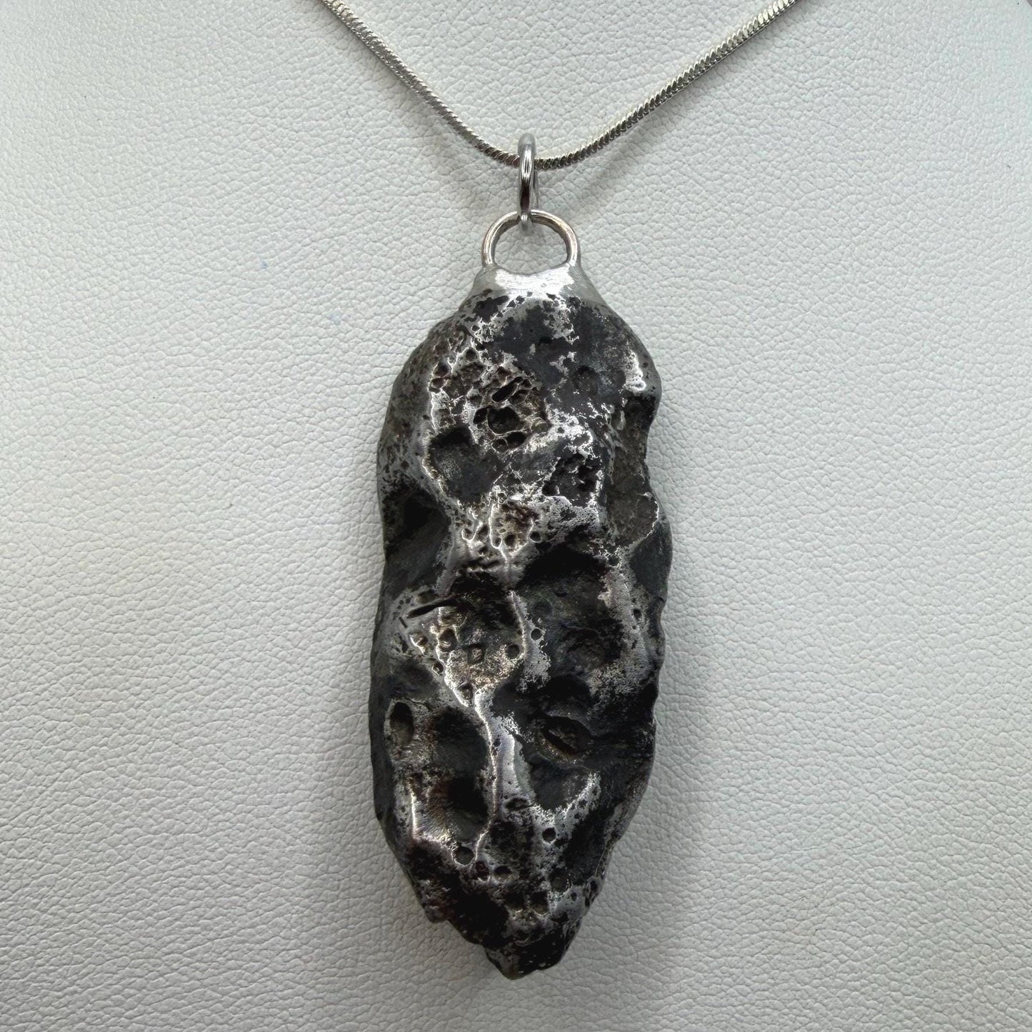 Authentic Sikhote-Alin Meteorite Pendant • 38.27g Iron Space Jewelry