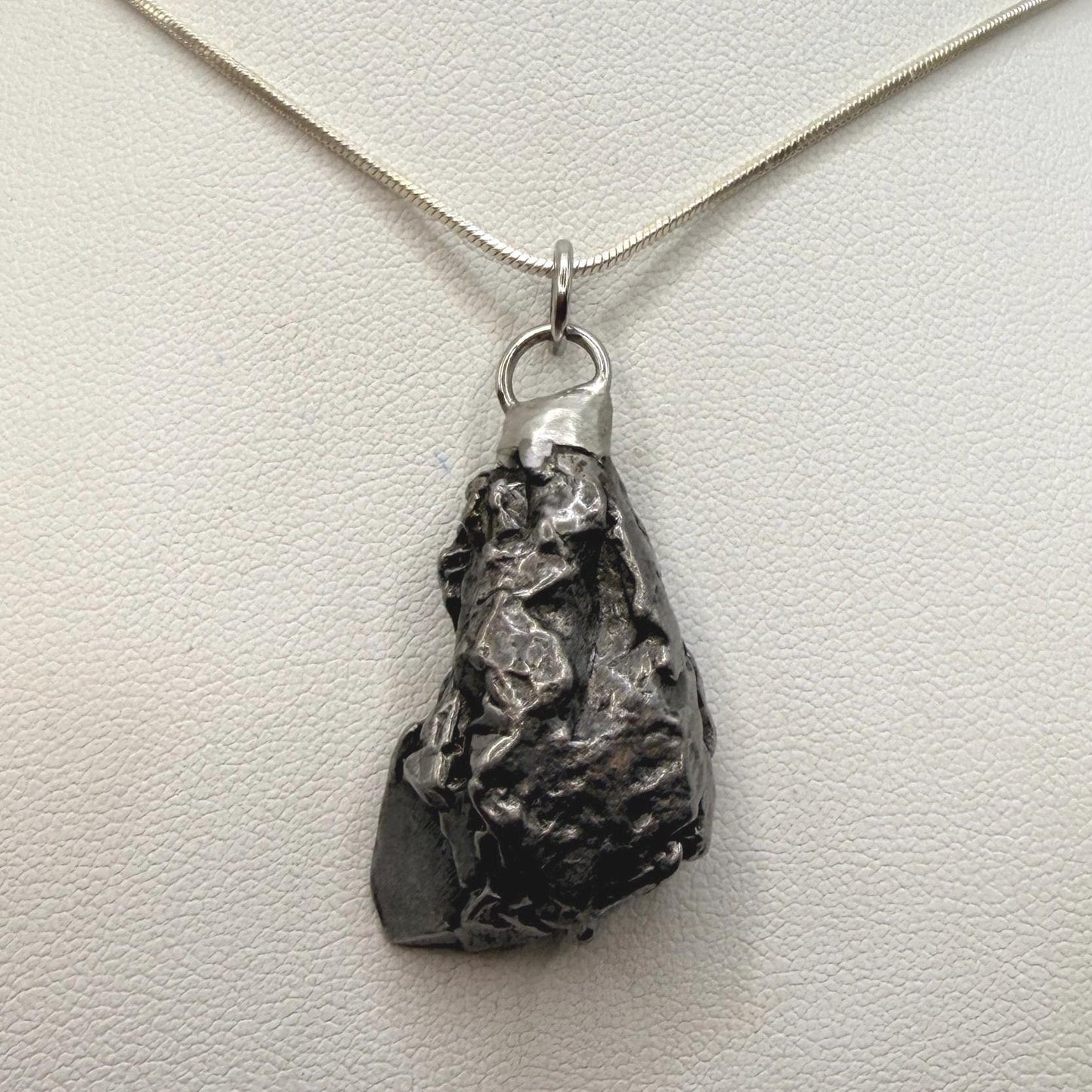 Campo del Cielo Meteorite Pendant: Authentic Iron Meteorite Jewelry, 18.14g