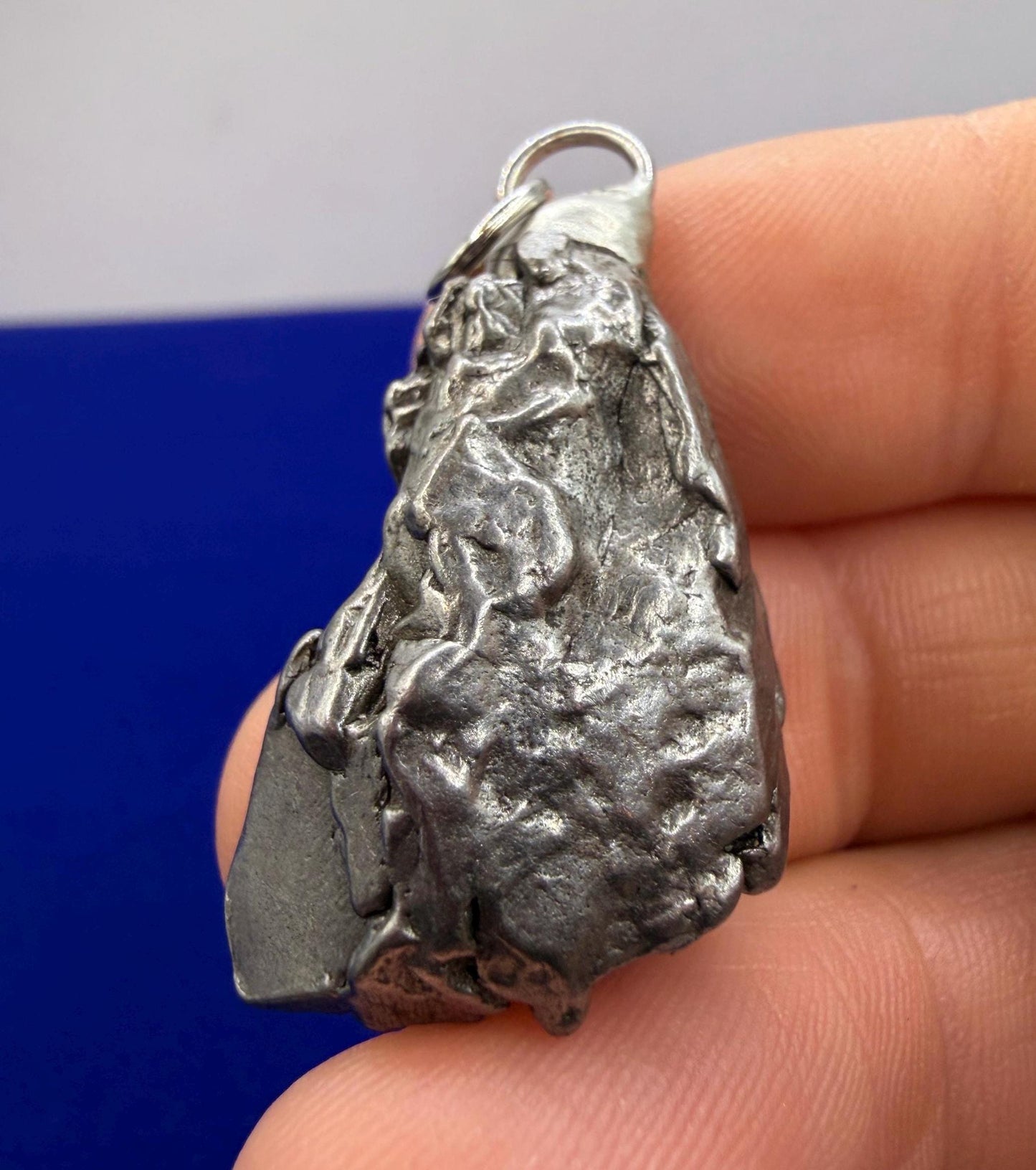 Campo del Cielo Meteorite Pendant: Authentic Iron Meteorite Jewelry, 18.14g